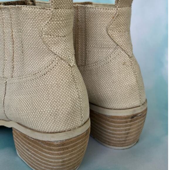 Band of Gypsies Women's Western Booties Natural Linen Color Size 9.5 Breathable - Picture 3 of 9